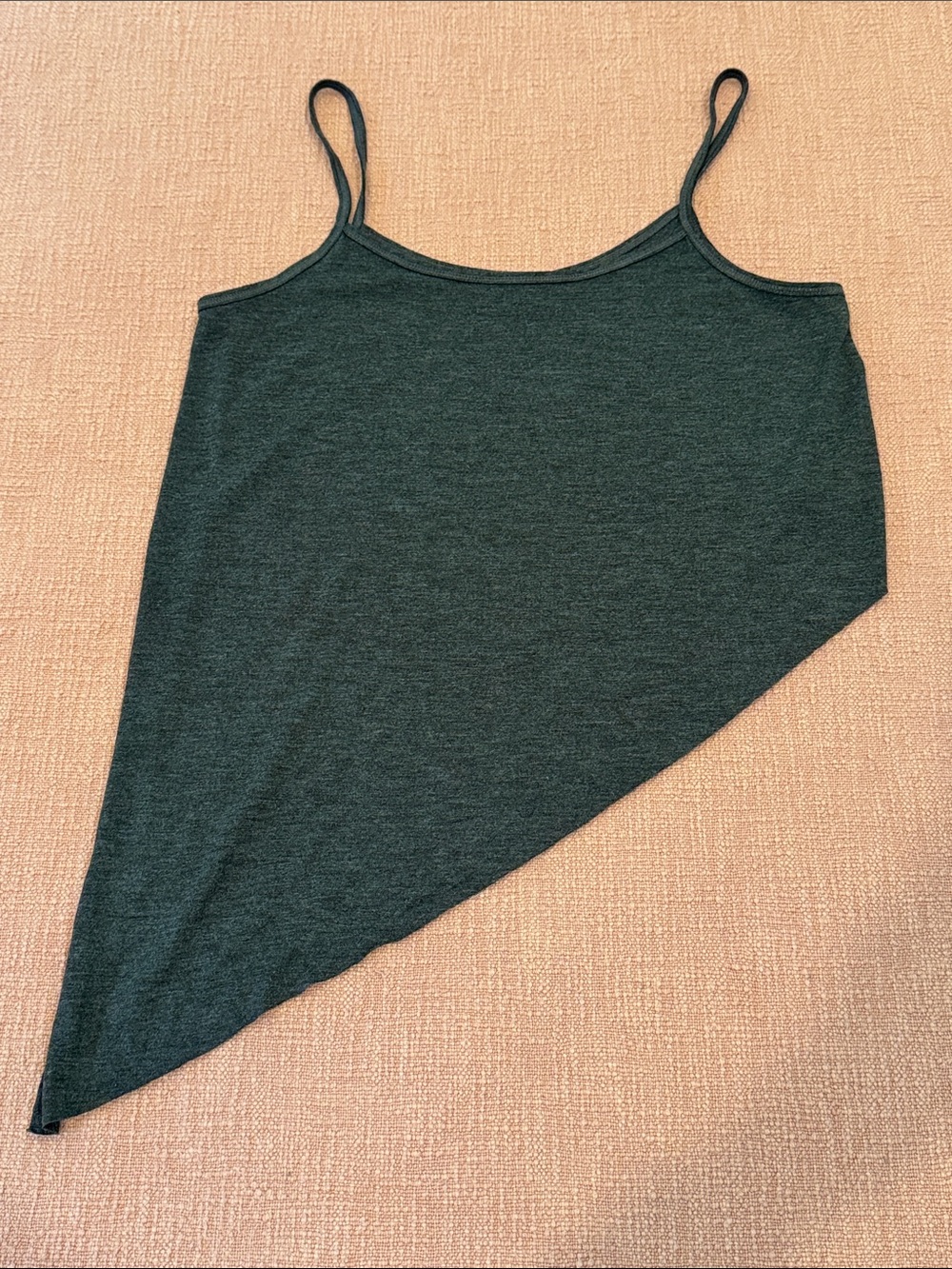 Rihanna wm’s tant top Asymmetric Spaghetti Strap Camisole - exposed lower back